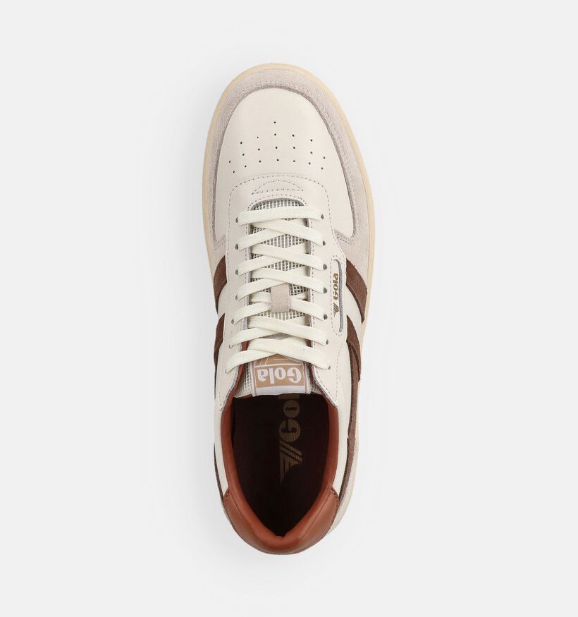 Gola Hawk Witte Veterschoenen voor heren (376432) - geschikt voor steunzolen