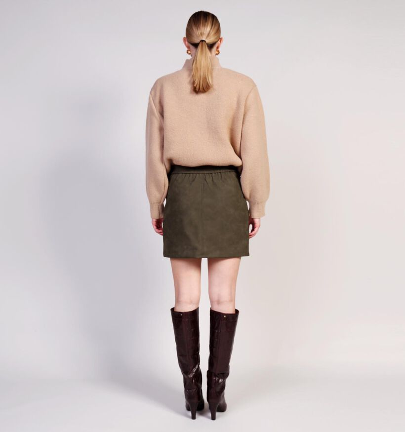 Orfeo Riki Jupe courte en Vert kaki pour femmes (364351)