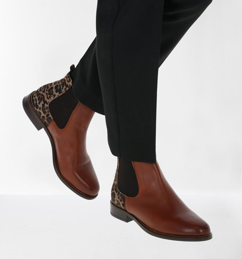 Gosh Cognac Enkellaarzen in daim (277841)