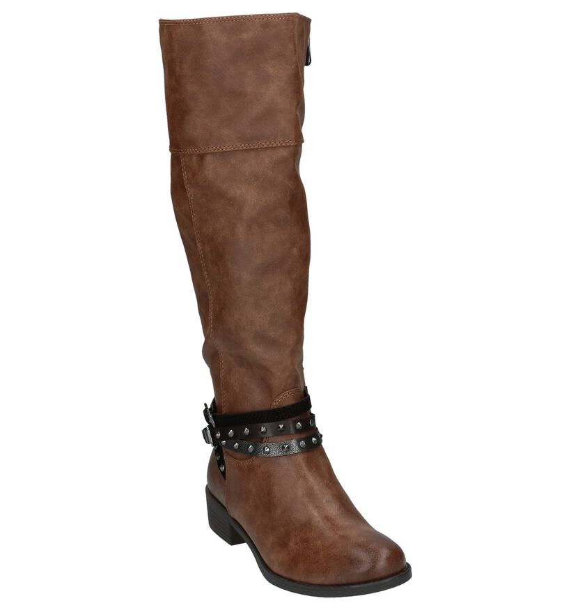 Marco Tozzi Bottes hautes en Cognac en simili cuir (202742)