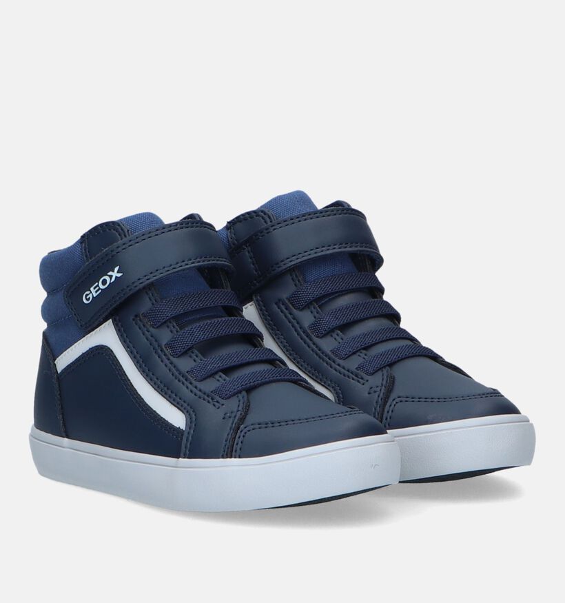 Geox Gisli Blauwe Hoge Sneakers voor jongens (328534) - geschikt voor steunzolen