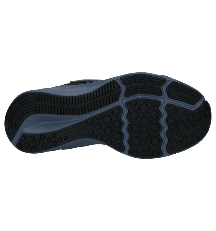 Nike Downshifter Grijs/Blauwe Sportschoenen in stof (234382)