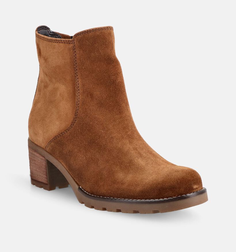 Gabor Comfort Bottines &agrave; talons en Cognac pour femmes (380073)