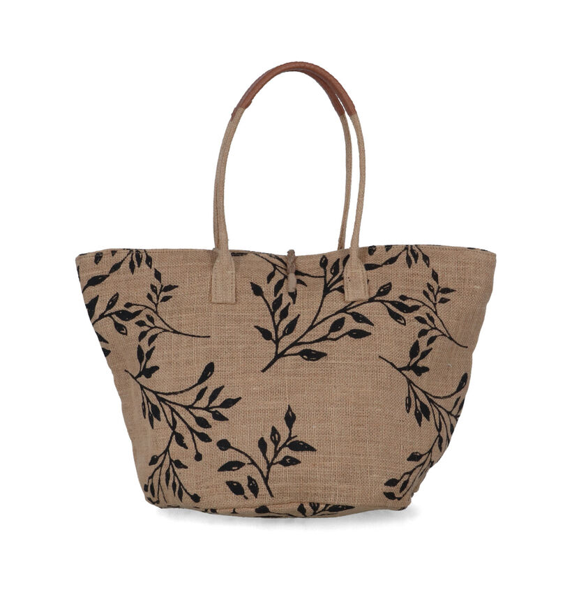 Woomen Oeillet Beige Jute Shopper Tas voor dames (324974)