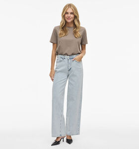 Vila Freya High Waisted Straight leg jeans L32 en Bleu pour femmes (368047)