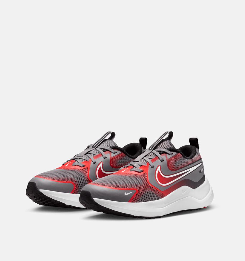 Nike Cosmic Runner Baskets en Gris/Rouge pour filles, gar&ccedil;ons (367246) - pour semelles orthop&eacute;diques