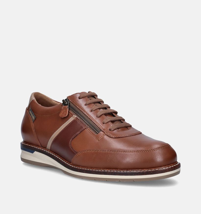 Mephisto Fabian Randy Cognac Veterschoenen voor heren (354520) - geschikt voor steunzolen