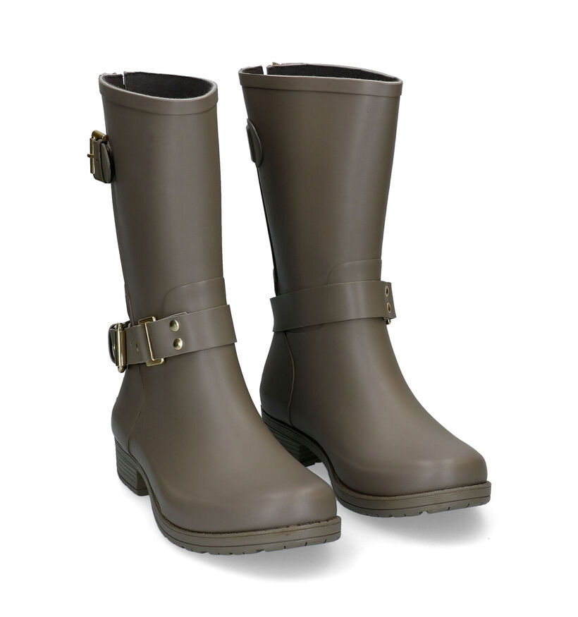 Colors of California Bottes de pluie en Taupe en synthétique (300193)