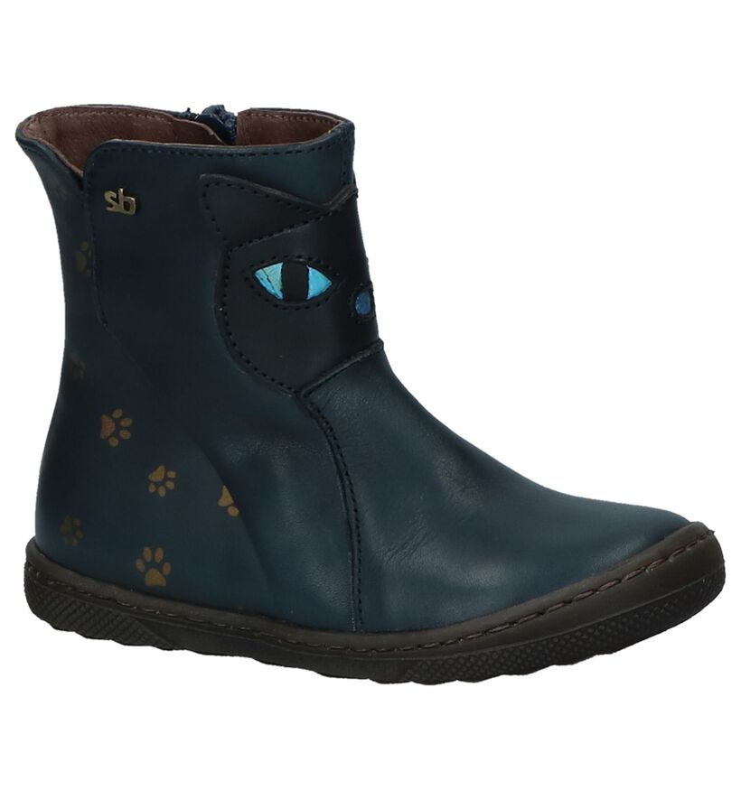 STONES and BONES Bottes basses en Bleu foncé en cuir (223401)