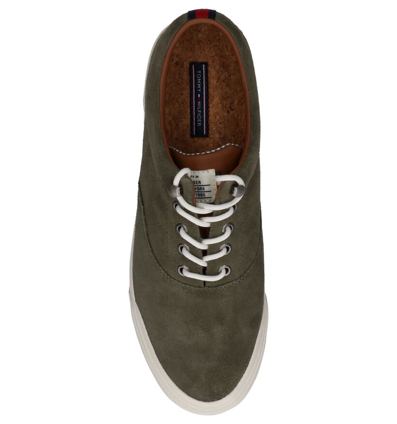 Tommy Hilfiger Baskets basses en Vert kaki en daim (212275)