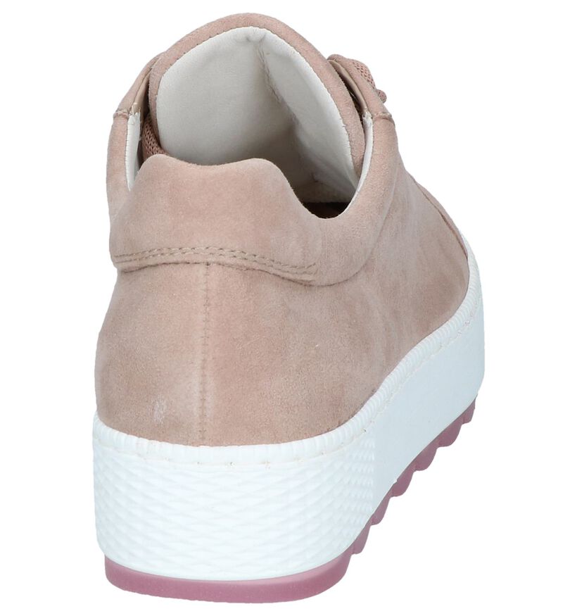 Gabor OptiFit Chaussures à lacets en Rose foncé en daim (245379)