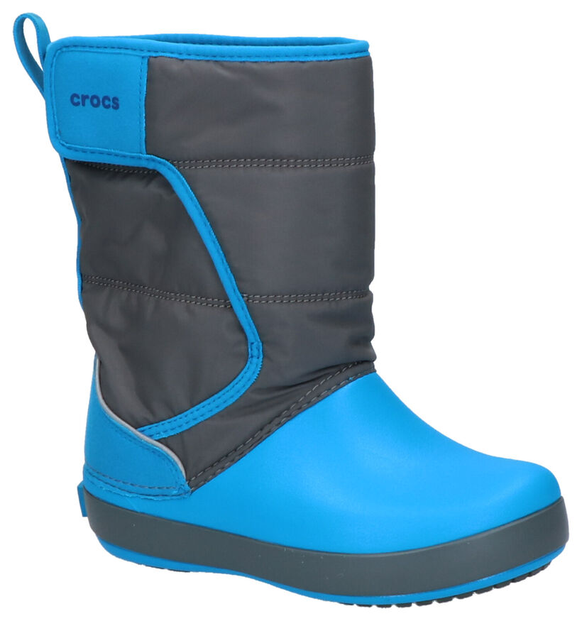 Crocs Lodgepoint Botte de Neige en Bleu/Gris en textile (255724)