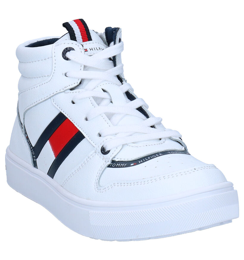 Tommy Hilfiger Witte Hoge Sneakers voor jongens (303891) - geschikt voor steunzolen