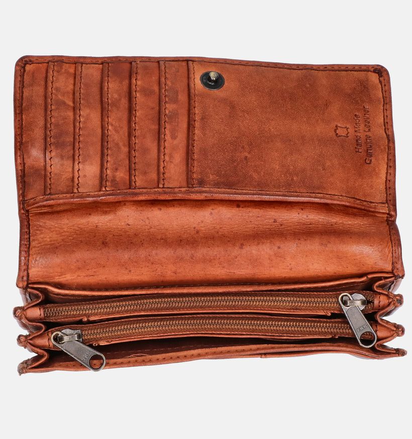 Bear Design Cognac Overslagportemonnee voor dames (358896)