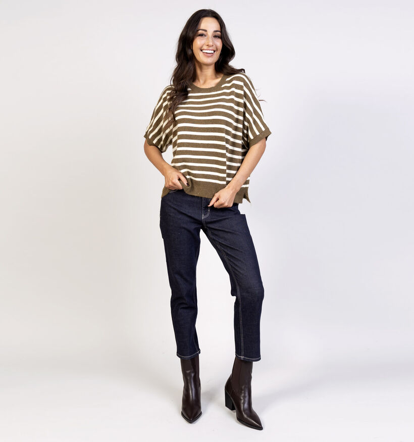 Rue Mazarine Noelie Groene Trui met Korte Mouwen voor dames (365510)