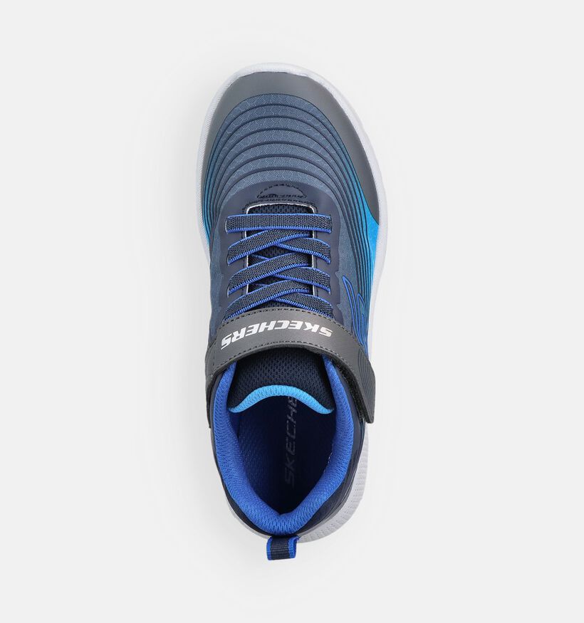 Skechers Go Run 400 V2 Tuff-Stride Grijze/Blauwe Sportschoenen voor jongens, meisjes (367802)