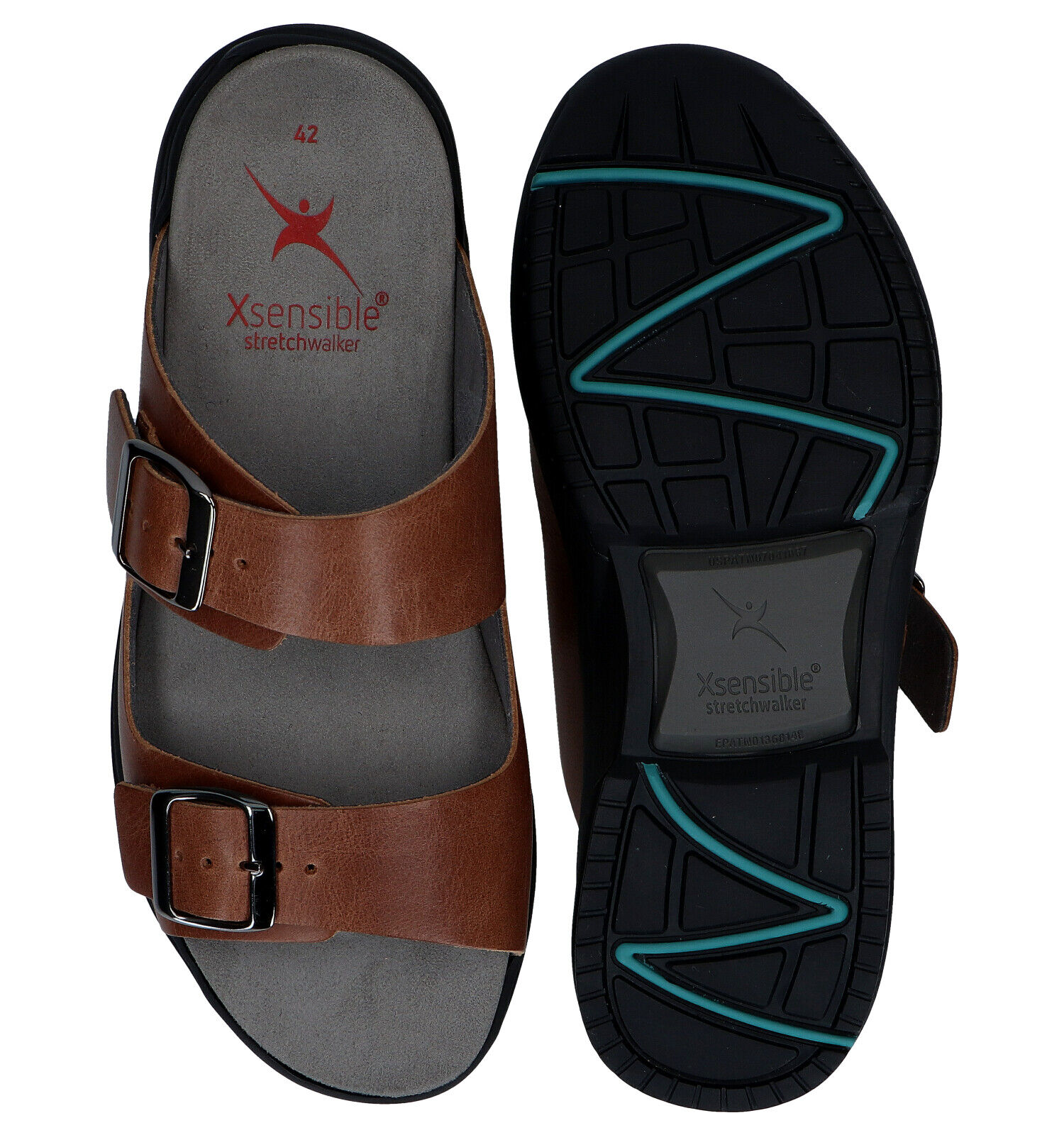 Xsensible Gili Nu pieds en Cognac Hommes Nu pieds en ligne sur TORFS.BE