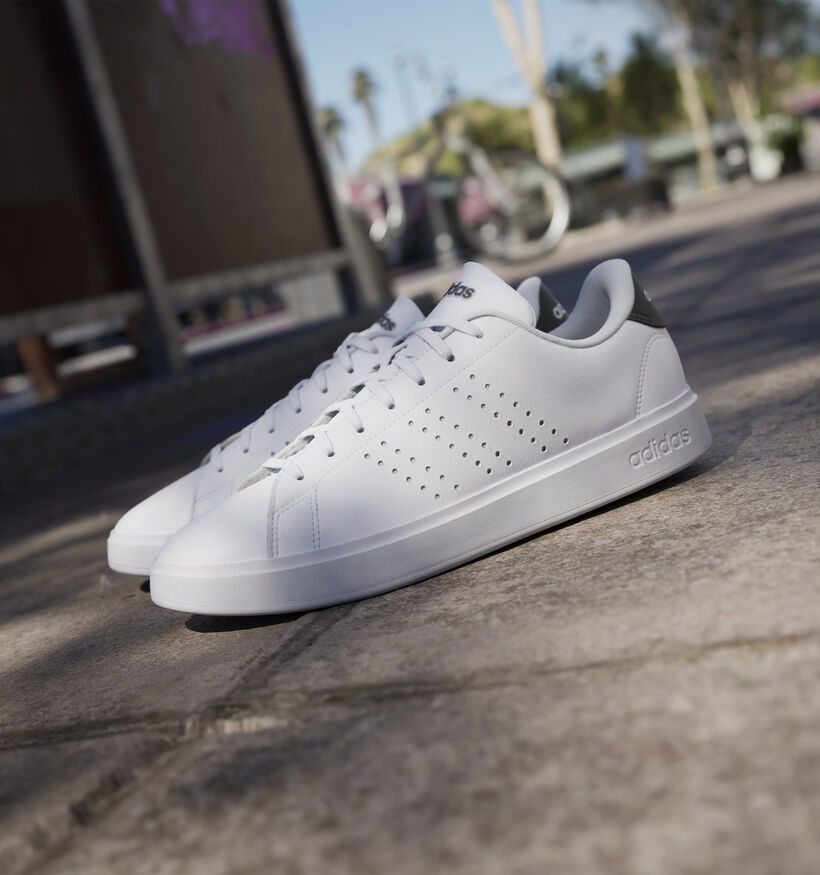 adidas Advantage 2.0 Baskets basses en Blanc pour hommes (372944) - pour semelles orthop&eacute;diques