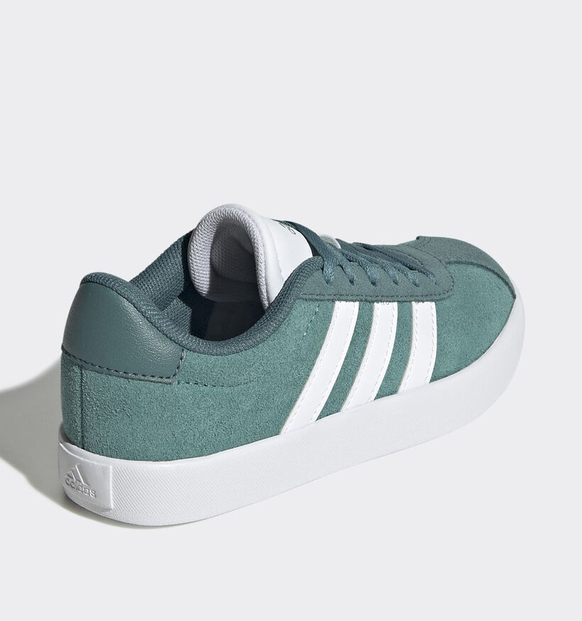 adidas VL Court 3.0 Baskets en Vert pour filles, gar&ccedil;ons (365439) - pour semelles orthop&eacute;diques