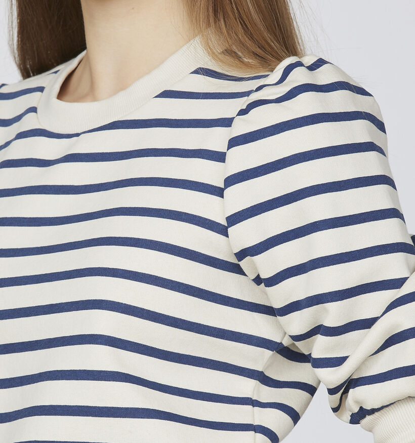SISTERS POINT New Peva Puff Pull rayé en Bleu pour femmes (363317)