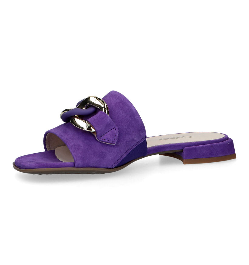 Comfort Nu-pieds plates en Violet pour femmes (323422)