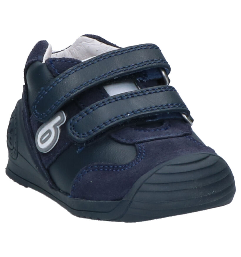 Biomecanics Blauwe Babyschoenen in daim (259043)