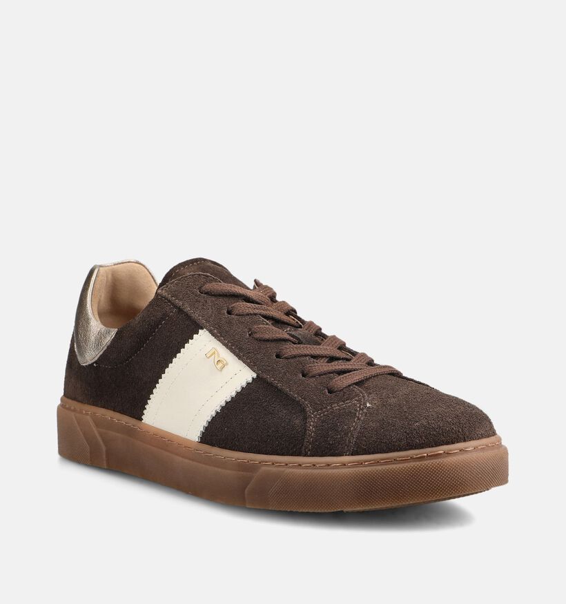 NeroGiardini Donkerbruine Sneakers voor dames (377870) - geschikt voor steunzolen