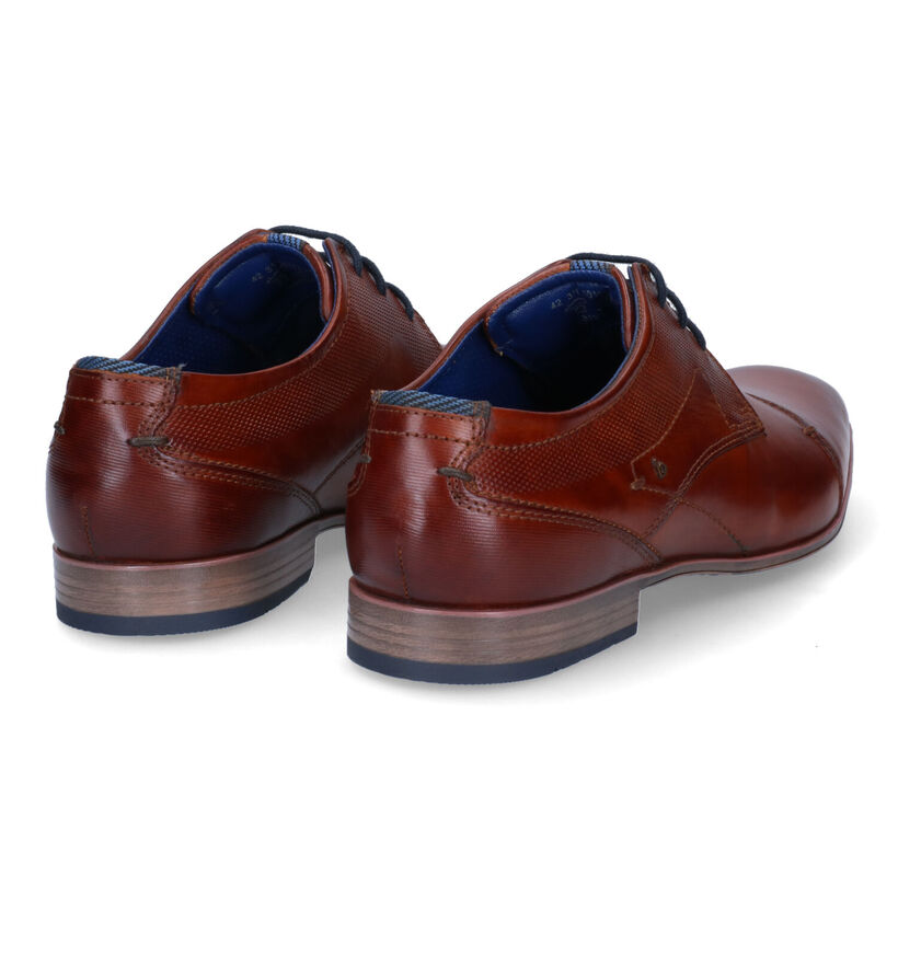 Bugatti Mattia Cognac Veterschoenen in leer (306425)