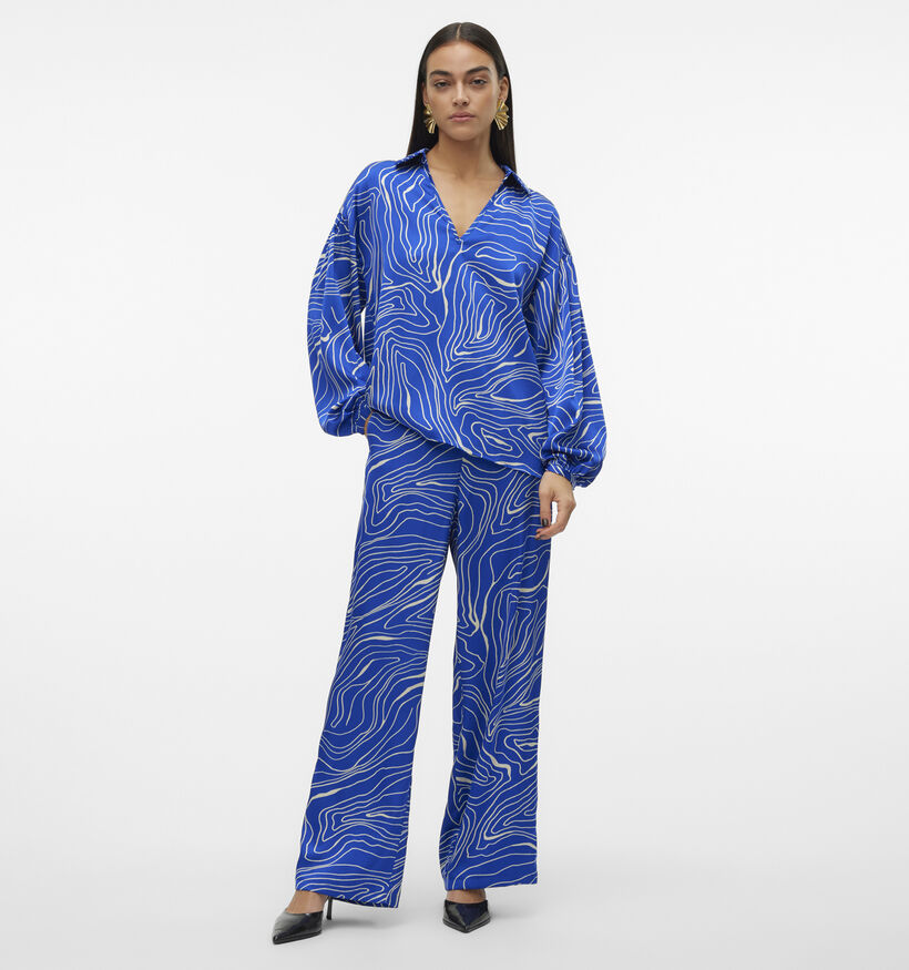 Vero Moda Robin Blauwe Wijde broek voor dames (349077)