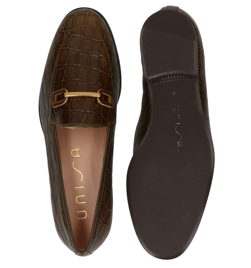 Unisa Daimiel Bruine Loafers in leer (283297)