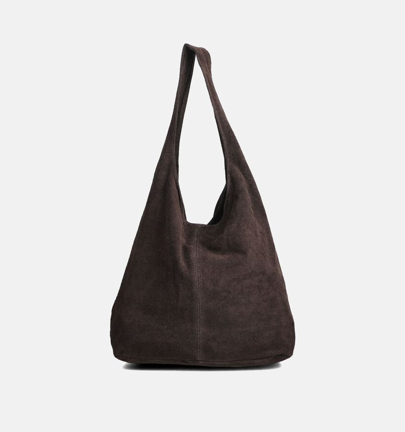 Via Limone Donkerbruine Schoudertas voor dames (367711)