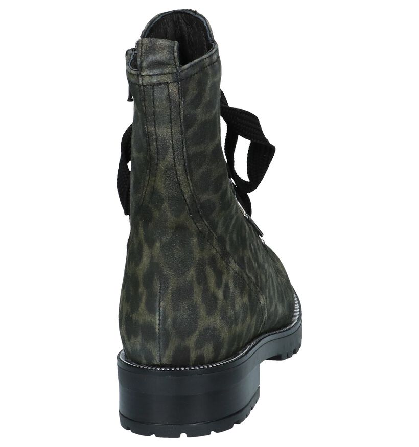 Gosh Boots à lacets en Vert kaki en daim (223969)