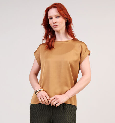 Vila T-shirts Marron/Bleu/Rouge