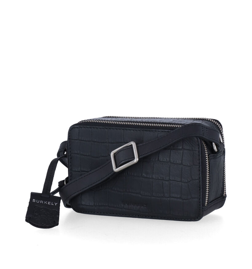 Burkely Icon Ivy Zwarte Crossbody Tas in leer (307979)