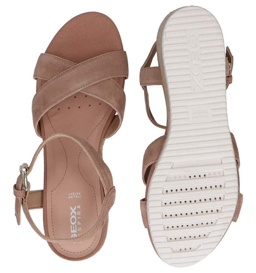 Geox Ischia Corda Beige Sandalen in nubuck (291685)