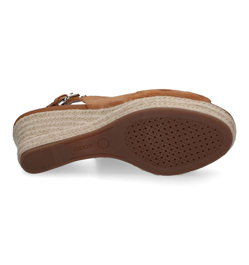 Geox Soleil Ecru Sandalen in daim (311583)