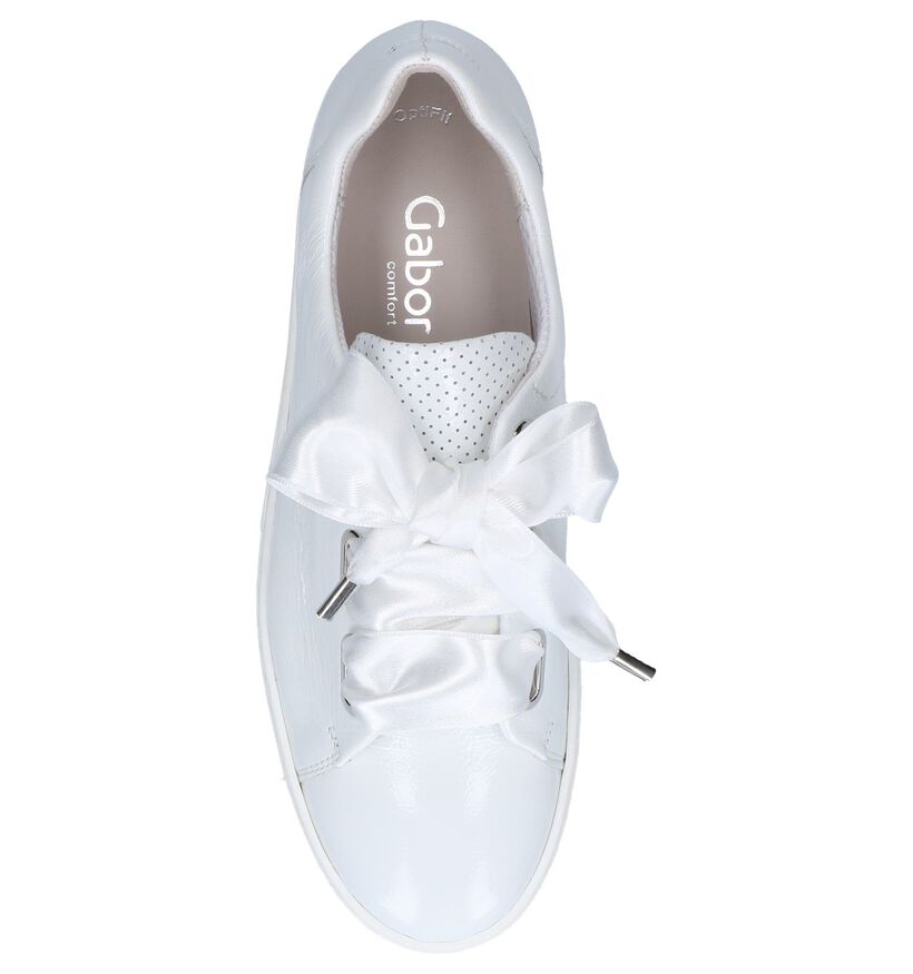 Gabor Comfort Chaussures à lacets en Blanc en cuir verni (245523)