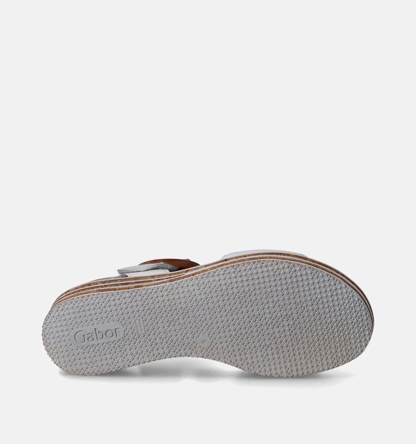Gabor Best Fitting Witte Sandalen met sleehak voor dames (352071)