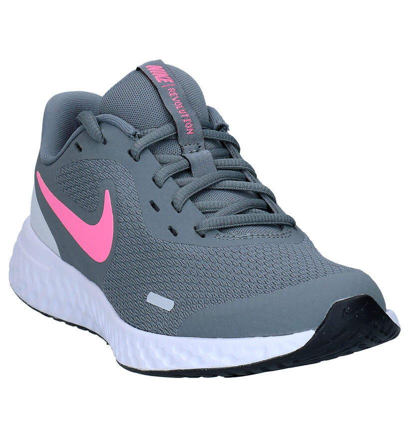 Nike Revolution 5 Baskets en Rose en textile (283831)