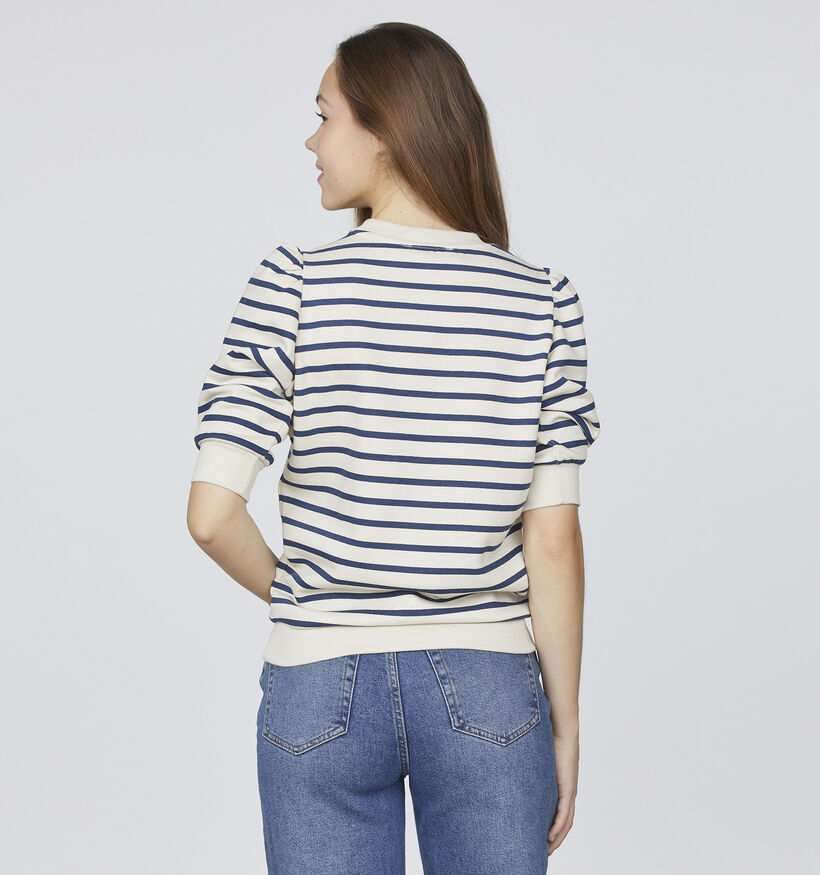 SISTERS POINT New Peva Puff Pull rayé en Bleu pour femmes (363317)