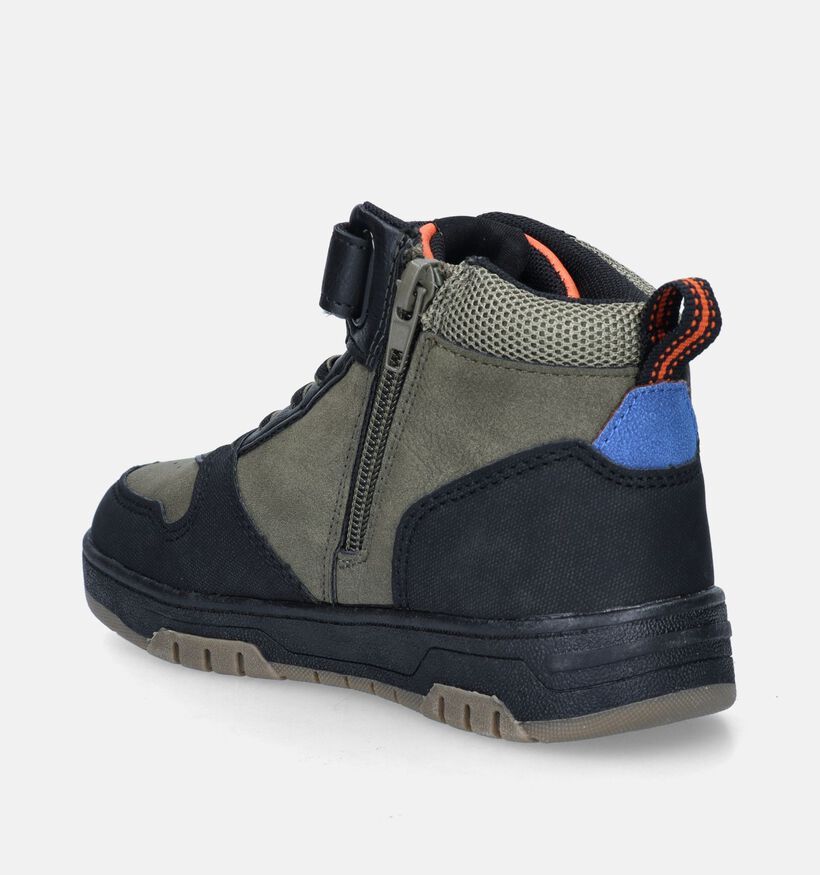 Milo & Mila Kaki Hoge schoenen voor jongens (347111)