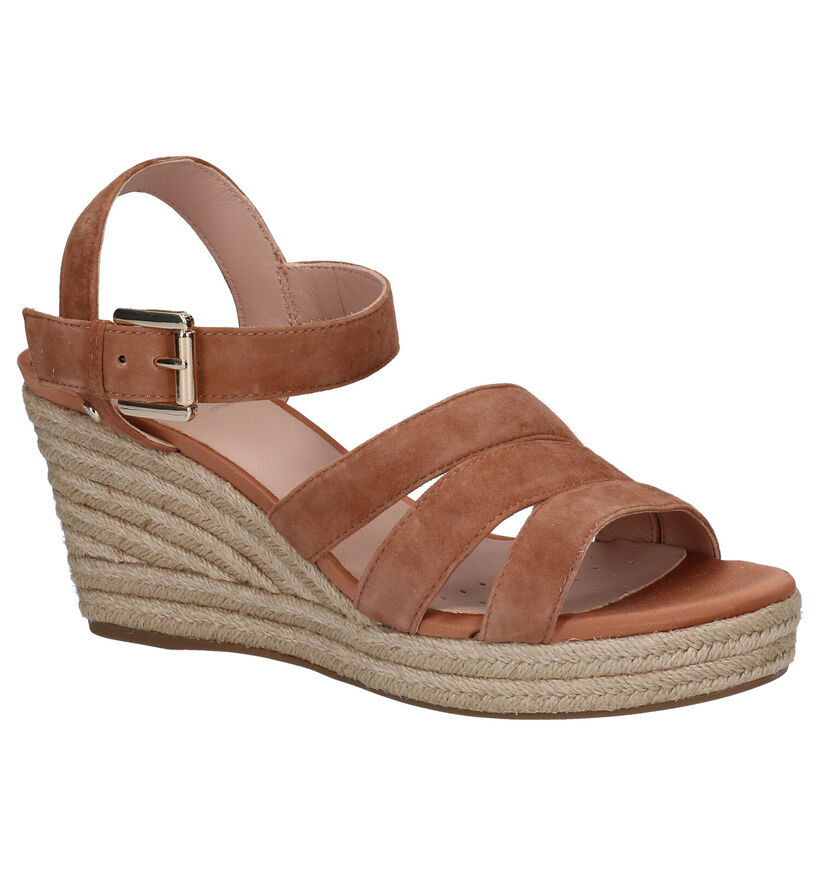 Geox Soleil Sandales en Cognac en nubuck (285589)