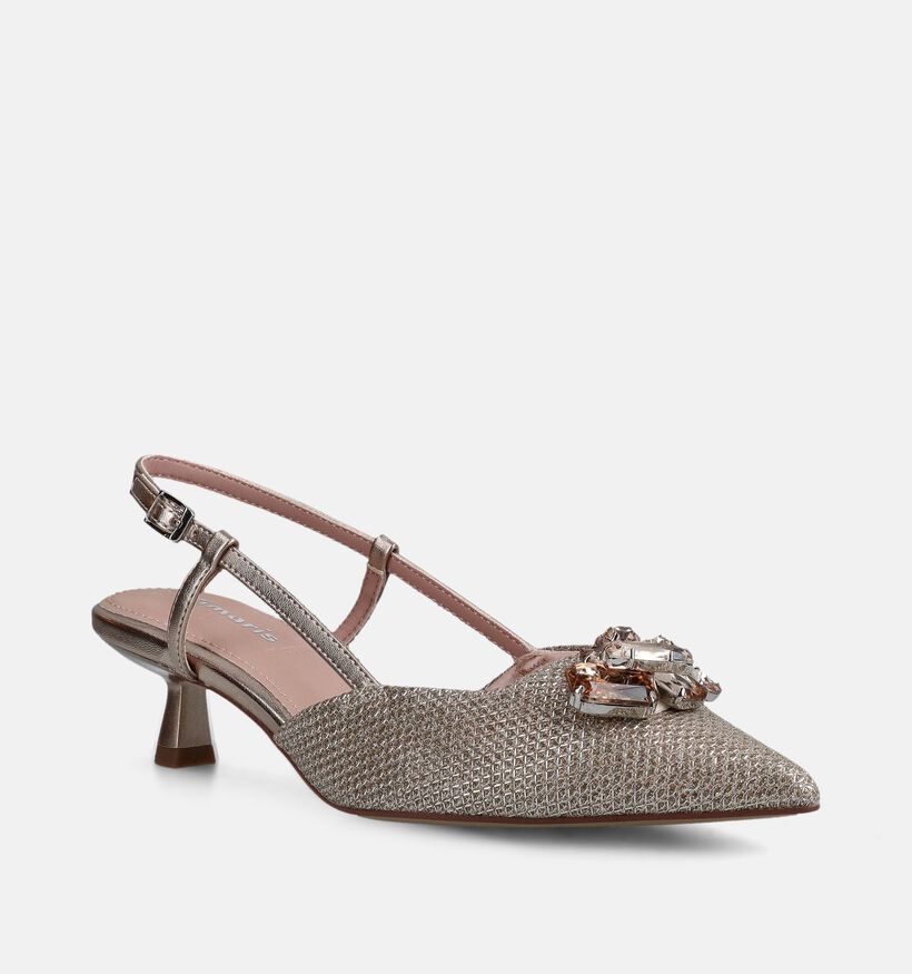 Tamaris Pearl Glam Escarpins slingback en Beige pour femmes (367686)