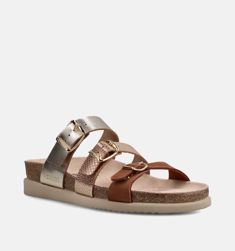 Mephisto Hyacinta Nu-pieds plates en Marron pour femmes (369954)