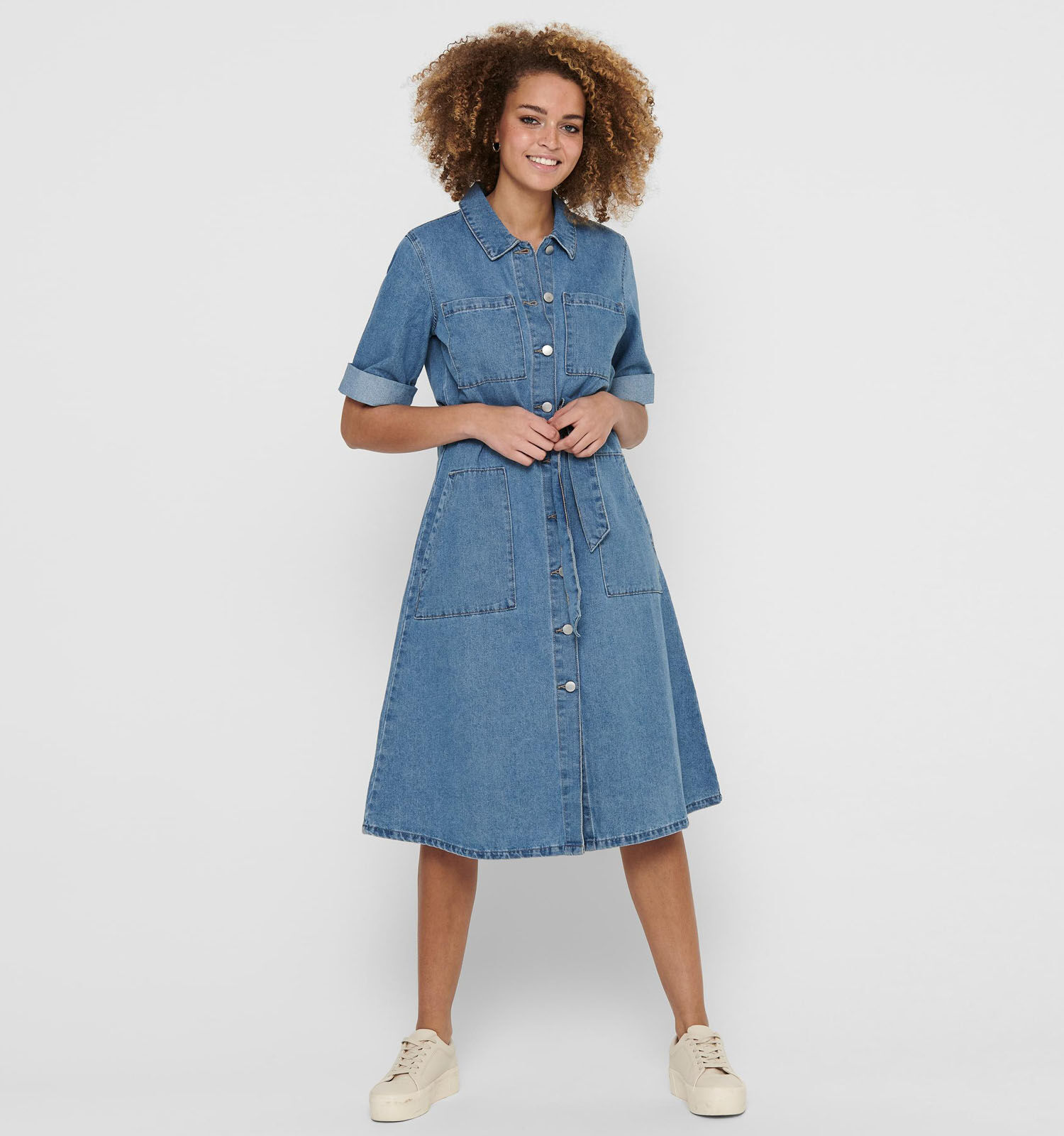 JDY Athena Blauw Jeanskleed Dames Kleedjes Online op TORFS.BE