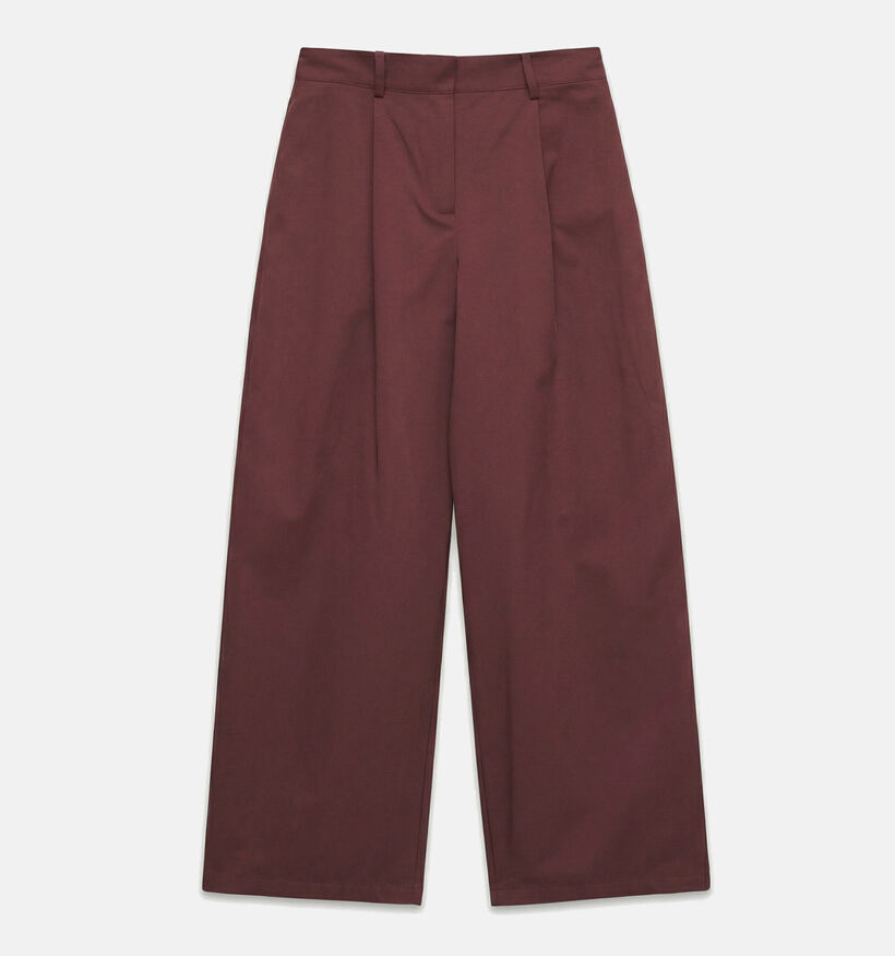 Vero Moda Taylor Barrel Pantalon classique en Bordeaux pour femmes (384491)
