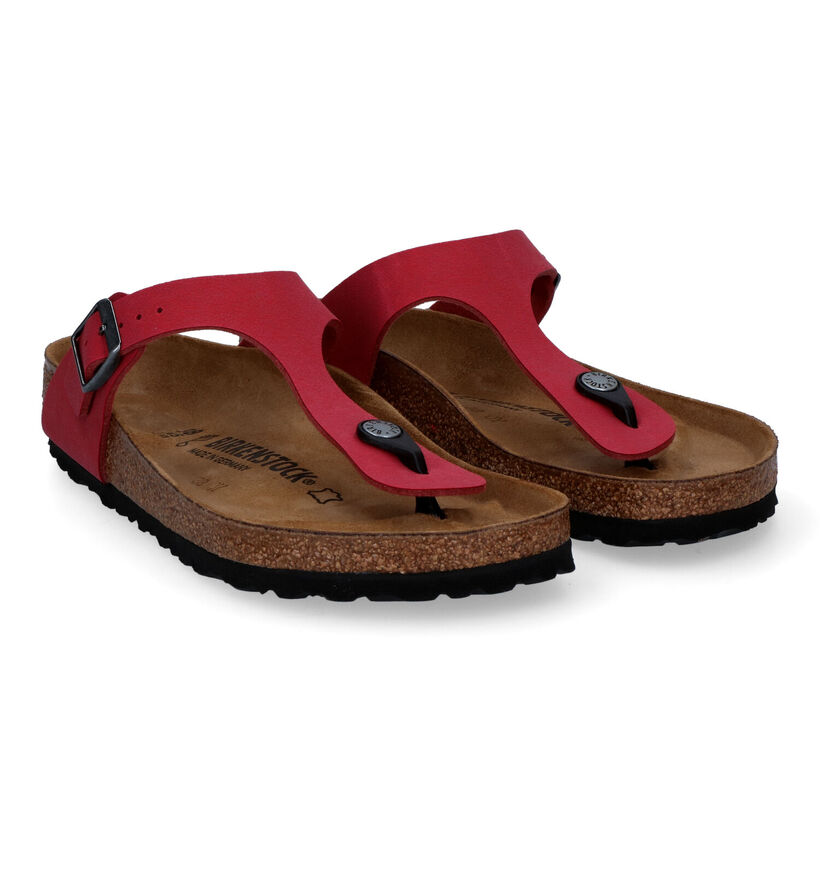 Birkenstock Gizeh Birko-Flor Tongs en &Eacute;cru pour femmes (339532)
