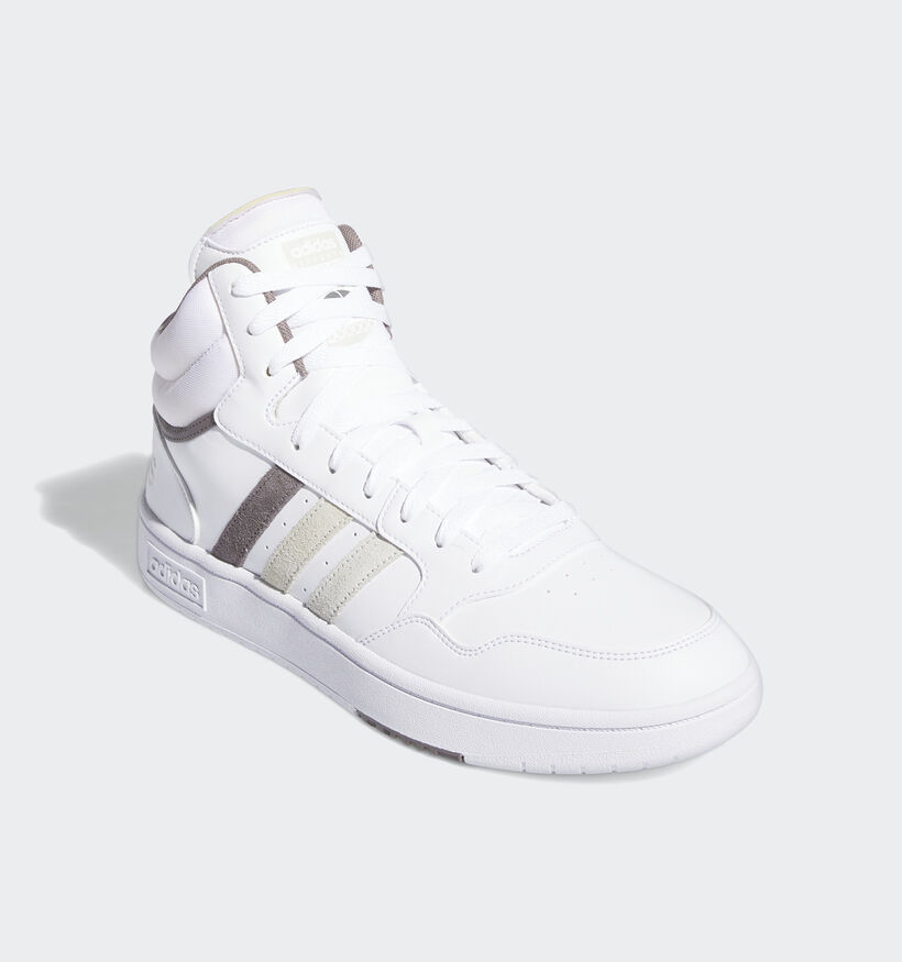 adidas Hoops 3.0 MID Baskets en Blanc pour hommes, garçons (348974)