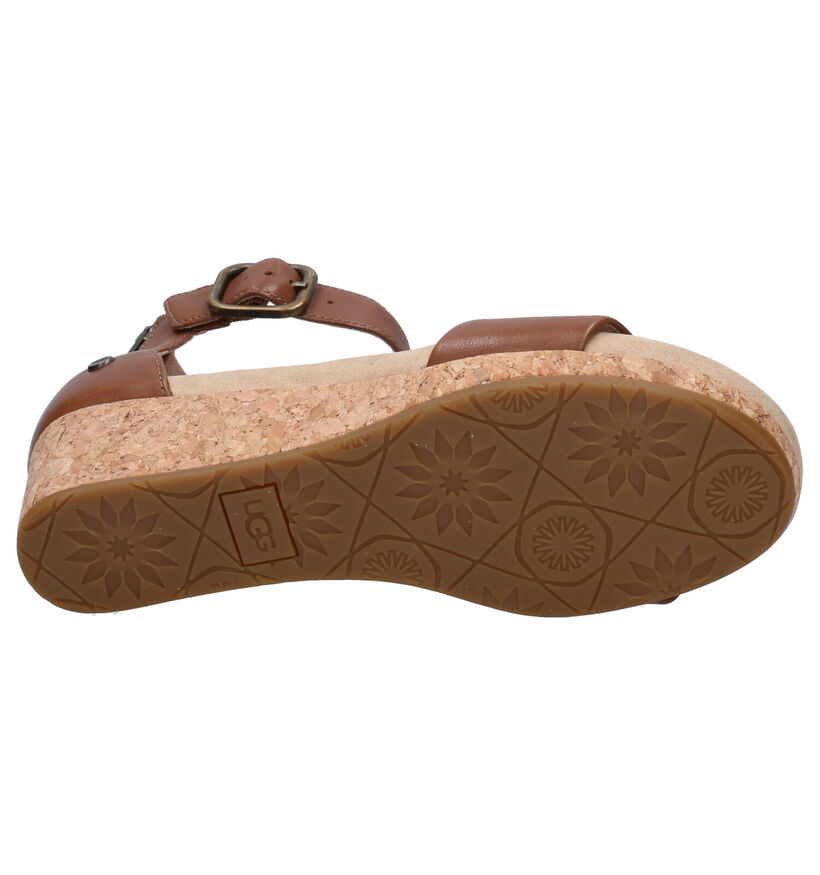 UGG Zoe II Sandales en Cognac en cuir (266808)