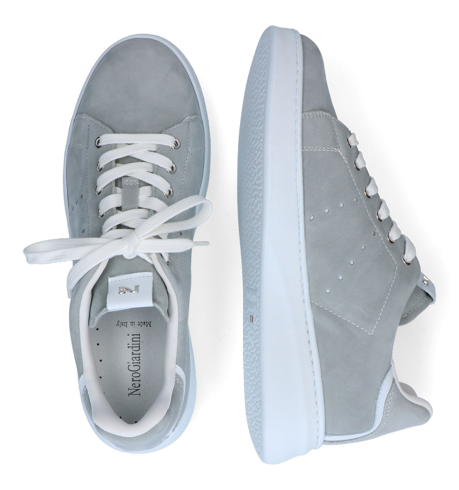 NeroGiardini Grijze Veterschoenen Dames Sneakers Online op